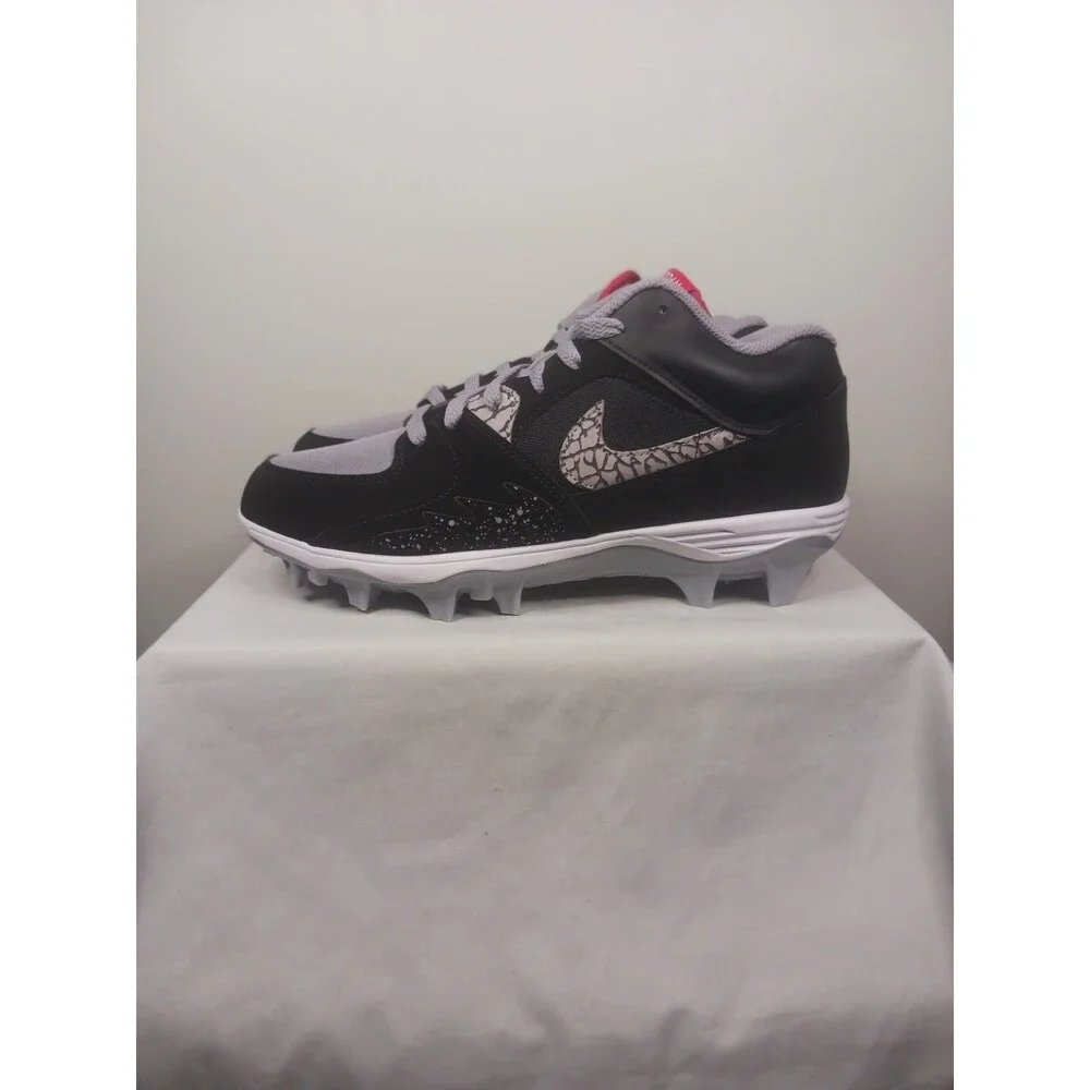 Nike Air Jordan Stadium 90 Low TD Black Cement Football HQ0210-060 Men’s Sz 9.5